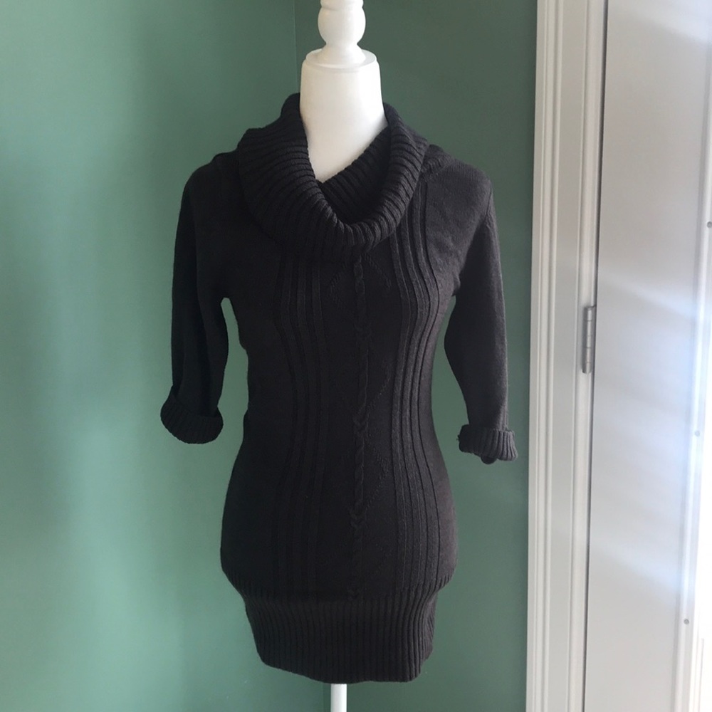 Long cowl neck sweater
